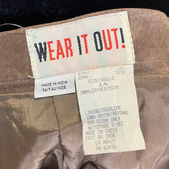 Wear it Out Womens Lined Layered Suede Skirt sz 14 NWT (1 Flaw) See Photos - Picture 2 of 9